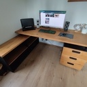 Bureau en chêne et valchromat
