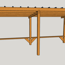 Abri avec fondation en chataignier