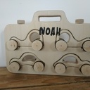 Jouet - valise de voitures en bois