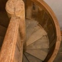 Escalier courbe régulière 1/4 tournant pour accéder à la tribune de l orgue