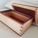 Boîte frêne et acajou