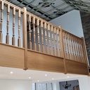 Escalier quart tournant et garde-corps en chêne