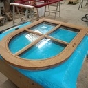 Fenêtres en chêne plein cintre 3 unités