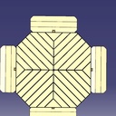 Table de terrasse à 8 places en Acacia