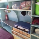 Aménagement du fourgon , pour le taf et les balades .