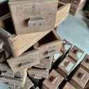 Lot de casiers vintage en bois années 50/70