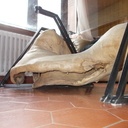 Table basse verre ferronnerie sophora du japon