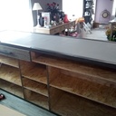 Réassemblage du comptoir chez le client.