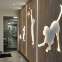 Aménagement salle d'attente cabinet vétérinaire.