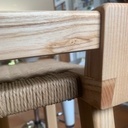 Tabouret haut, frêne et corde danoise