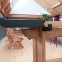 Console en chêne, sans colle ni vis.