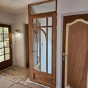 Verrière et porte en chêne