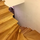 Habillage d'escalier en chêne