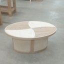 Table basse elliptique