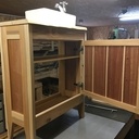 Meuble sous lave-main dans les toilettes : seconde réalisation