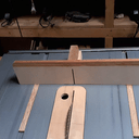 Mini chariot avec butée d’arrêt pour scie sous table