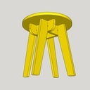 Petit tabouret en contreplaqué