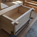 Coffre avec assemblage clé du barbu