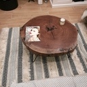 Table basse cœur époxy