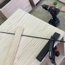 Meuble télé frêne et valchromat.