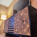 Buffet enfilade noie et vieux bois