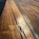 Table à manger industriel en metal et chene massif