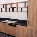 Cuisine chêne et noir