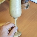 Verre en robinier tourné