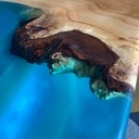 Table basse résine époxy