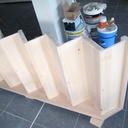 Escalier droit avec contremarche