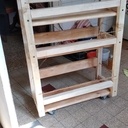 Chariot desserte en bois de récup