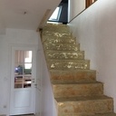 Habillage escalier béton en frêne massif