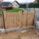 Portail en chêne de jardin.