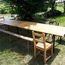 Table d'extérieur modulaire pour grande famille
