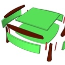 Table basse éléphant et galuchat