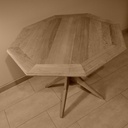 Table ronde transformée en table octogonale