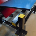 Chaise bleue et rouge de Gerrit Rietveld