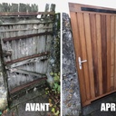 Porte de jardin en framiré