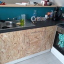 Rénovation cuisine style osb avant/après