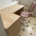 Bureau en frêne massif