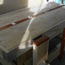 Etabli en chêne, noyer et padouk