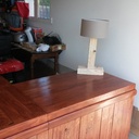 Bureau d'angle acajou