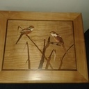 Tables de chevet marquetées