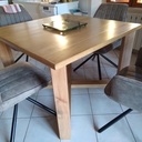 Table en chêne et merisier janv2023