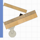 Roulettes escamotables en position haute (établi fixe)