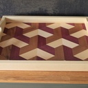 Plateau avec marqueterie