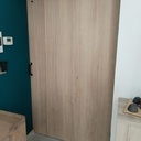 Porte coulissante en chêne