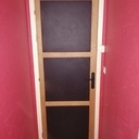 Premier "chantier" porte coulissante et porte "normale" (chene/valchromat)