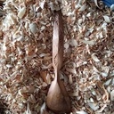 7 ème cuillère de 2023 : Cuillère en bouelau cuite au four et chip carving.