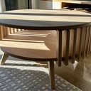 Table en basse ronde en hêtre